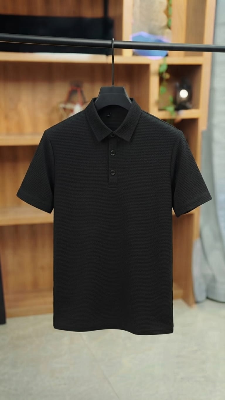 Pack of 2 Premium Textured Polo T-Shirts | Soft & Breathable Men's Casual Wear