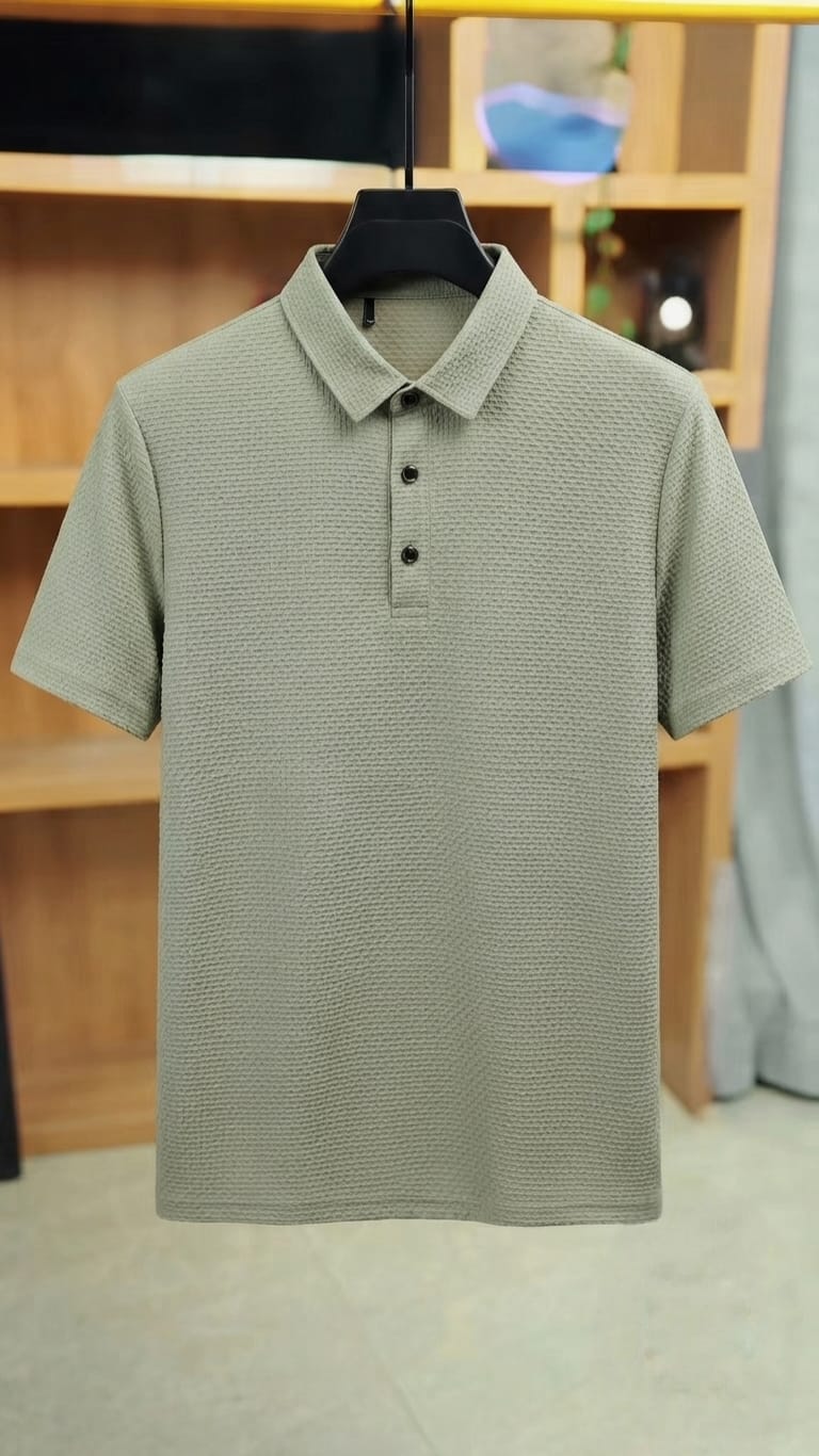 Pack of 2 Premium Textured Polo T-Shirts | Soft & Breathable Men's Casual Wear